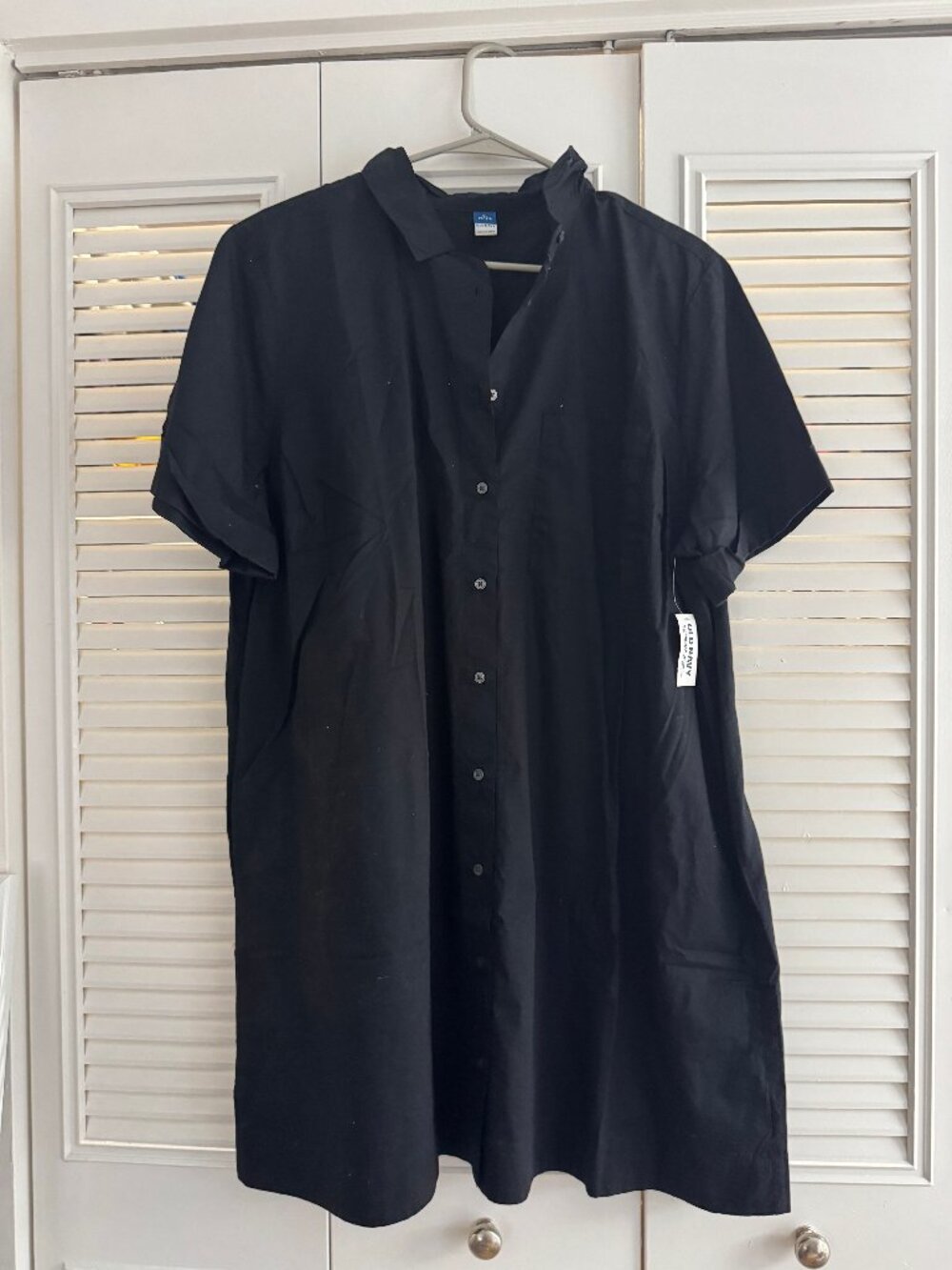 Old Navy Black button down Mini Shirt Dress